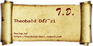 Theobald Dézi névjegykártya